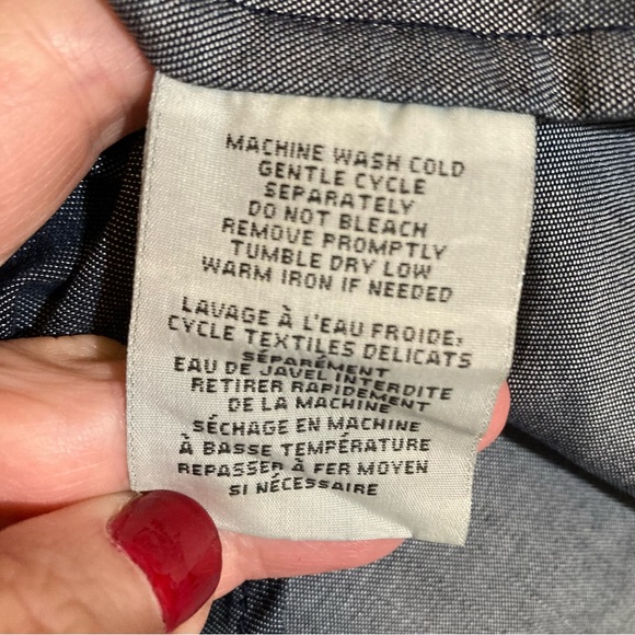 Denim & Supply Ralph Lauren Women’s Cotton Ruffled Sleeveless Tank Top Blue Med - Picture 6 of 8